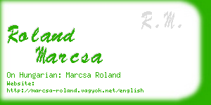 roland marcsa business card